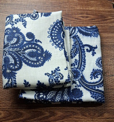 Ralph Lauren HOME Linen Paisley Fabric Remnants Pieces Vintage