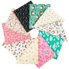 Cotton Quilting Fabric Bundles 10 Pcs Fat Quarters 18×21 Day Dreaming Sewing