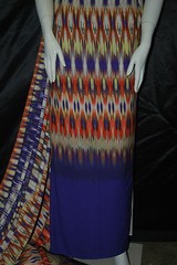 Viscose Spandex Jersey Print Knit Fabric Beautiful Border Design Multicolor