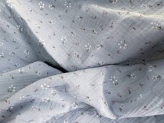 Cotton Crepe Floral Gauze Fabric for Dress Skirts Clothes Table Cover Home Decor