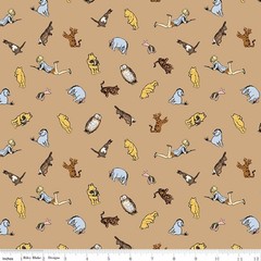 Winnie the Pooh C17003 Brown Characters by Echo Park Riley Blake – by half-yard