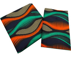 Polyester High Quality Design Wrapper -Green, Navy, Orange , Black , White
