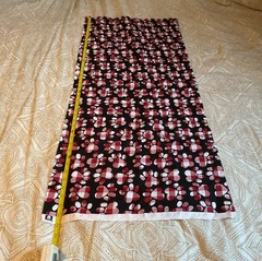 Cotton Fabric Multicolor Heart Print on Black 17”x42” Quilting Sewing