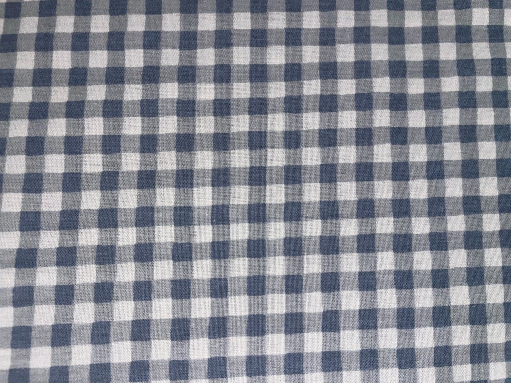 By 1/2 Yd Daisy Kingdom Blue White Gingham Check Vintage Fabric 4 Checks an Inch