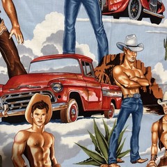 The Alexander Henry Fabric Wranglers Cowboys Western Cotton Fabric 1 Yard 2005
