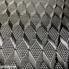 Cubed Jacquard Black Carbon Fiber Fabric Cloth 3K 240g 50cmx100cm