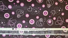 Jo-Ann Exclusive Purple Buttons & Hearts Cotton Fabric 2 Yds 34.5″ x 44″W