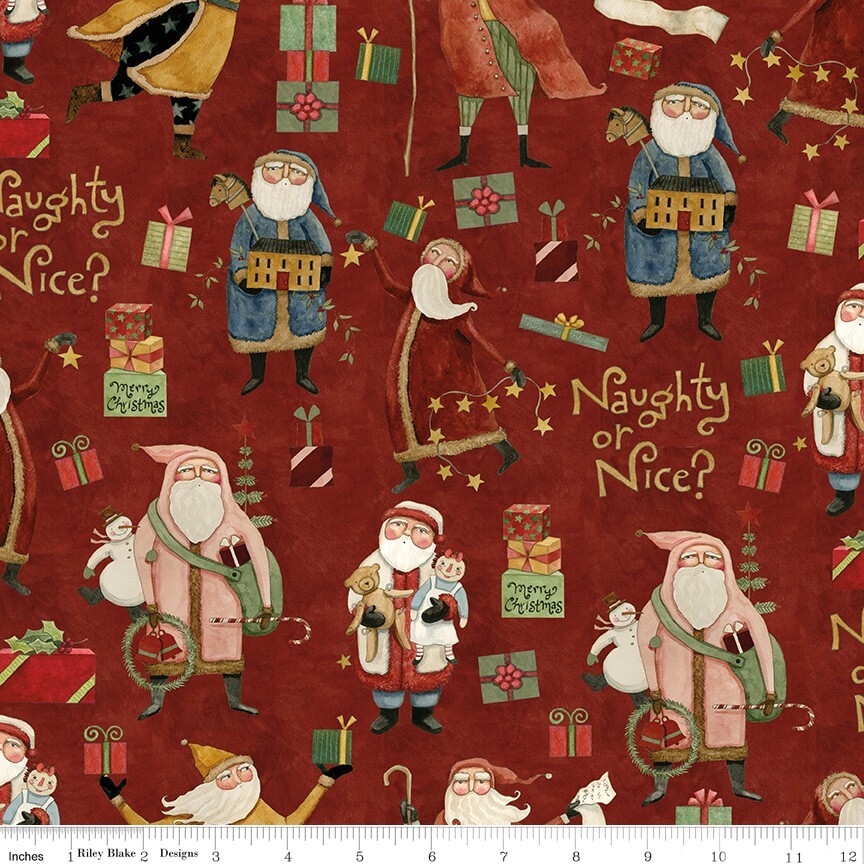 Naughty or Nice C16260 Red by Teresa Kogut for Riley Blake Design – by half-yard