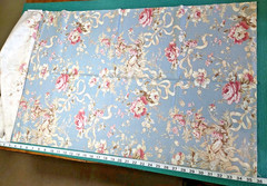 2 PC Juliets Song Red Rooster French Country Coord. Floral cotton quilt Fabric