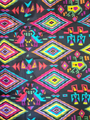 Alexander Henry 3.2 Yds Aztec Fabric 44×115 Thunderbird Southwest Motif Black
