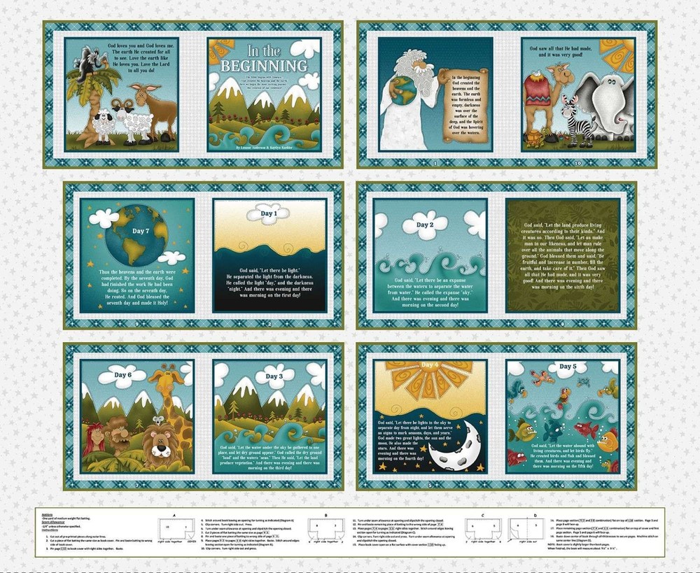 Henry Glass – Little Readers 6 – 36″ Book Panel In The Beginning – Gray