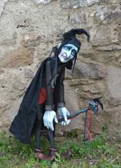 Czech Folk Art Puppet Black Wizard – Handmade Original Puppet
