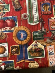 Country Fair VIP by Cranston Cotton Fabric 1/2 Yard 18” By 44”