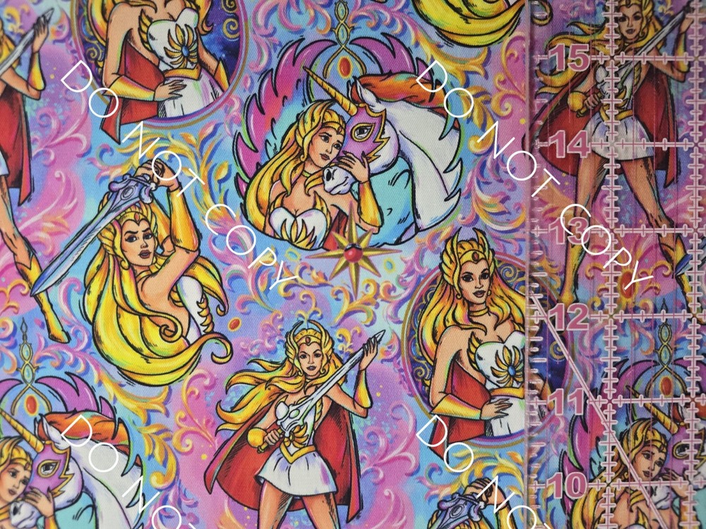 Reserved for paper3wsus Cotton Woven Fabric Shera HeMan TV Show