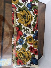 Vintage Floral Fabric Upholstery Material 70’s Groovy 21″ by 54” Burlington