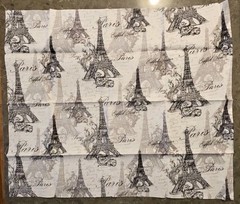 Novelty Paris Fabric FQ Cotton Quilt B&W Eiffel Tower France Scenic Jo-Ann