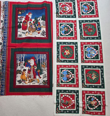 Christmas Fabric Cut & Sew #14 Projects Santa Pillows Stocking Vintage Hallmark
