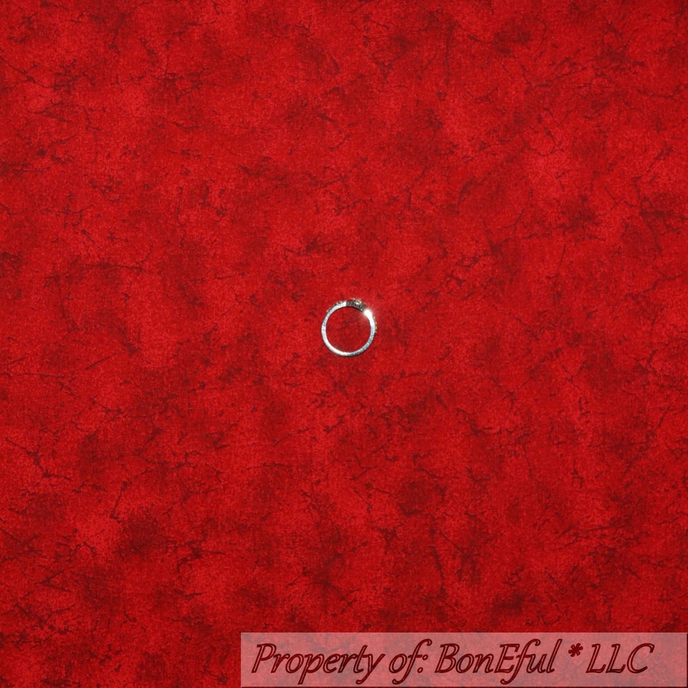 BonEful Fabric FQ Cotton Quilt Dark Maroon Red Rose Calico USA Tone Blender SALE