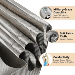 Faraday Fabric 1 Yard,Signal & GPS Blocking,Conductive Faraday EMP Proof Cloth,I