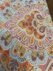RICHLOOM FLORAL SCREEN PRINT FABRIC REMNANT SEWING PROJECT 1.5 YD X 54″