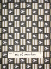 Patriotic Military US Army Green Star Stripe Cotton Fabric RJR True Colors Yard