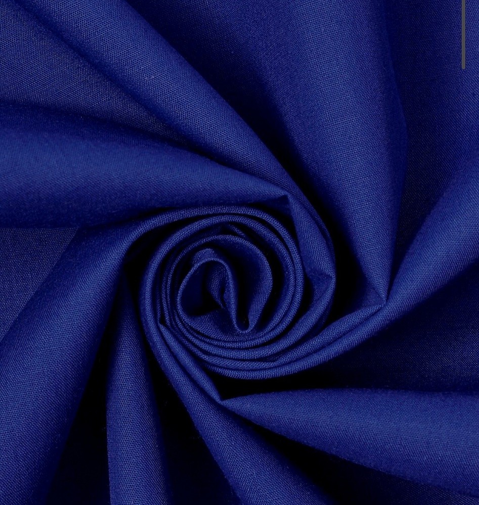 100% Cotton Plain Solid Royal Blue Fabric tela algadon 45″ Wide Sold BTY