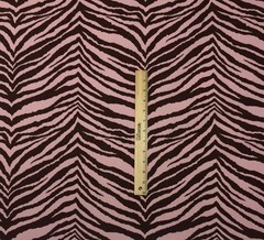 WAVERLY ZEBRA PINK BROWN #D4047 Animal Theme Cotton Fabric BY THE YARD 54″W