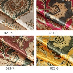 1M Floral Velvet Fabric European Style Trim Sofa Bedding Car Upholstery Material