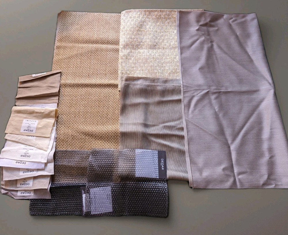 Dedar Fabric Sample Lot Of 5 Neutral Varies Abstract DiY Upcycle