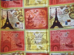 TOP DRAWER PATCHWORK INTERNATIONAL BLOCKS RARE SZ 1Y12″X42″ NEW