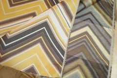 3 Yds Upholstery Tapestry Fabric Chevron ZIG ZAG Yellow Brown 58″ x 108″ BTP