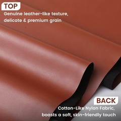 KUUP Soft PU Faux Leather Fabric, 54″ X 108″ (3 Yards), Waterproof Vegan Synthet