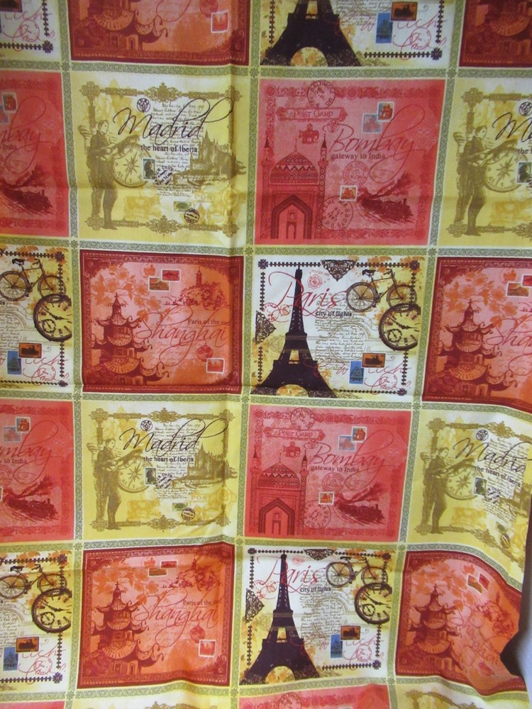 TOP DRAWER PATCHWORK INTERNATIONAL BLOCKS RARE SZ 1Y12″X42″ NEW