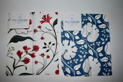 Lot 17 Pieces Palampore Fabric Samples Small Scale 100% Cotton 7″ x 9″ Botanical