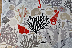 Nautical Sea Horse Shore Design Shells Mill Creek Fabrics 80″ x 54″ Upholstery