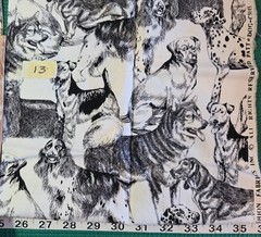 Remnants FQs Novelty Horse Dog Cat WB Charlie brown cotton Craft quilt Fabric