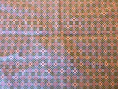 Pink and Green Geometric Design with Blue Cotton Fabric (44″ Wide x 36″ long)