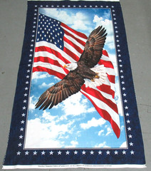 Timeless Treasures quilt-craft fabric PATRIOTIC EAGLE PANEL 2/3 yd (cd-7448) USA