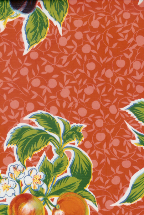 Oilcloth Fabric Summer Fruit Red Pattern Sold in Yard or Bolt