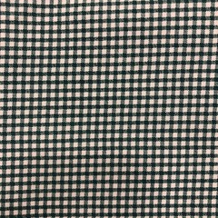 Vtg Green & Cream Gingham Checkered Christmas Fabric Cranston VIP 2 yds x 44”