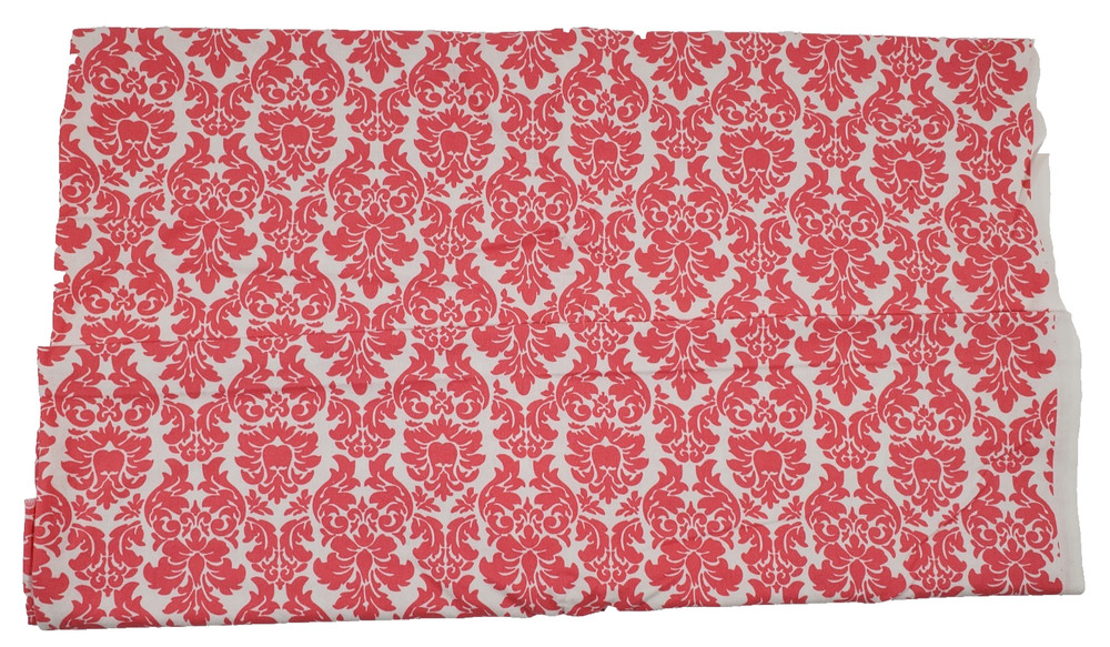 2 Yards of Jo-Ann’s Cotton Fabric Pink Color With Designs Light Fabric