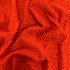 Steffi SCARLET RED Polyester Spandex Solid Textured Bullet Knit Fabric for Bows