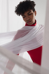 Chiffon Draping Fabric by the Yard – 10 Yards | Soft Sheer White Fabric for Drap