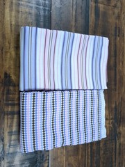 Lot of Fabric, stripes and circles, pink and purple, 2lb 5oz