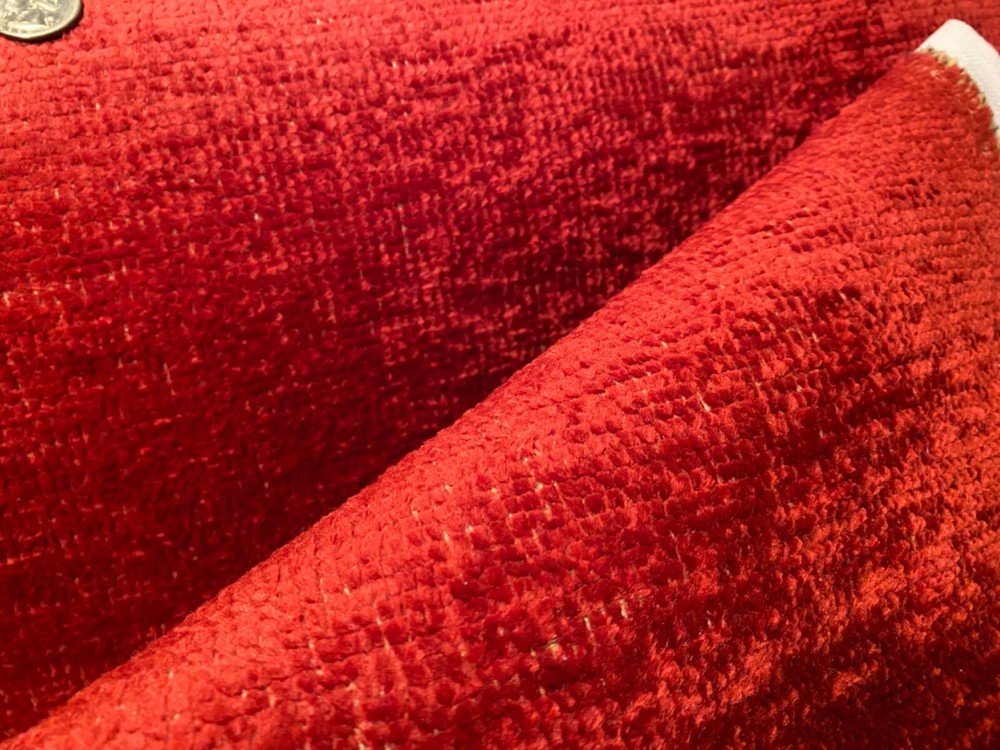 PIERRE FREY Paris Palladio Cerise HAND WOVEN Fabric w/Knit Back $425 Retail BTY