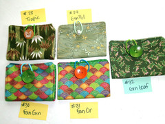 Tea Wallet, Tea Bag Wallet, Small Item Wallet or Holder, 4 Pocket, Handmade