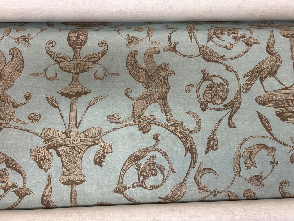 Designer Toile Fabric, Linen Cotton, 7.5oz., 255gsm, 2 Yards