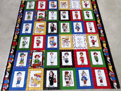 RARE OOP Loralie Harris COOL SCHOOL PANEL Fabric 26 x 44″