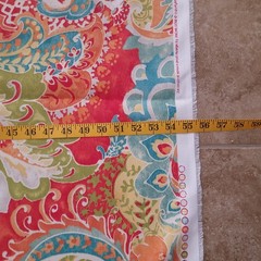 Richloom Fabric Home Decor 5 Yards Multicolor Paisley Floral Screen Print 54″ W