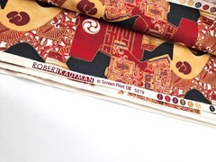 OOP Robert Kaufman D#5279 Oriental Traditions 6 Yards Red and Gold 43″